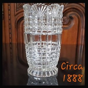1888 "Fanchon #544" Clear Celery Vase by Richards and Hartley Glass EAPG